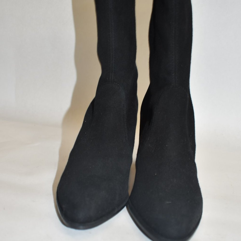 Stuart Weitzman Prancer Suede Sock Booties Pointy… - image 3
